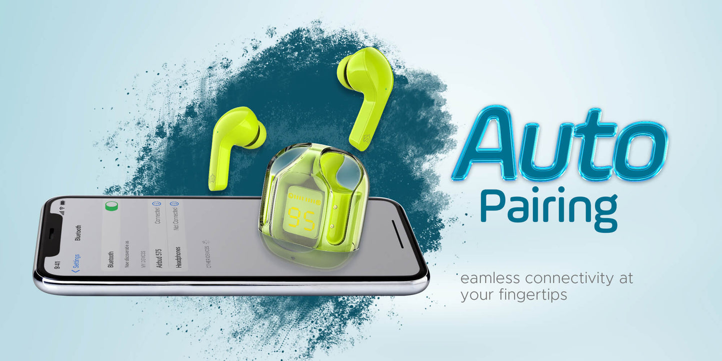 Air31 Earbuds Wireless Crystal Transparent Body - Shezlin Bazaar