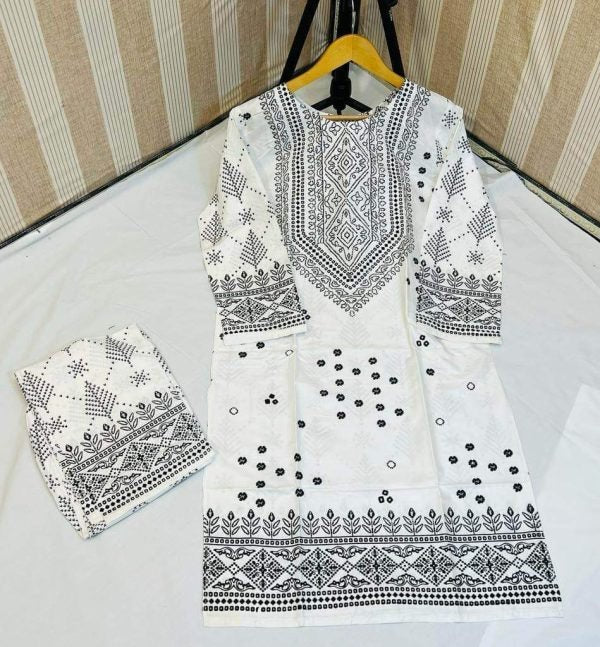 Chunri Print 2pc Stitched Suit (Dress Shirt And Trouser) - Shezlin Bazaar