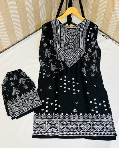 Chunri Print 2pc Stitched Suit (Dress Shirt And Trouser) - Shezlin Bazaar