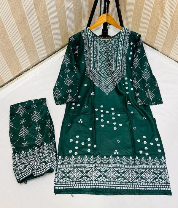 Chunri Print 2pc Stitched Suit (Dress Shirt And Trouser) - Shezlin Bazaar