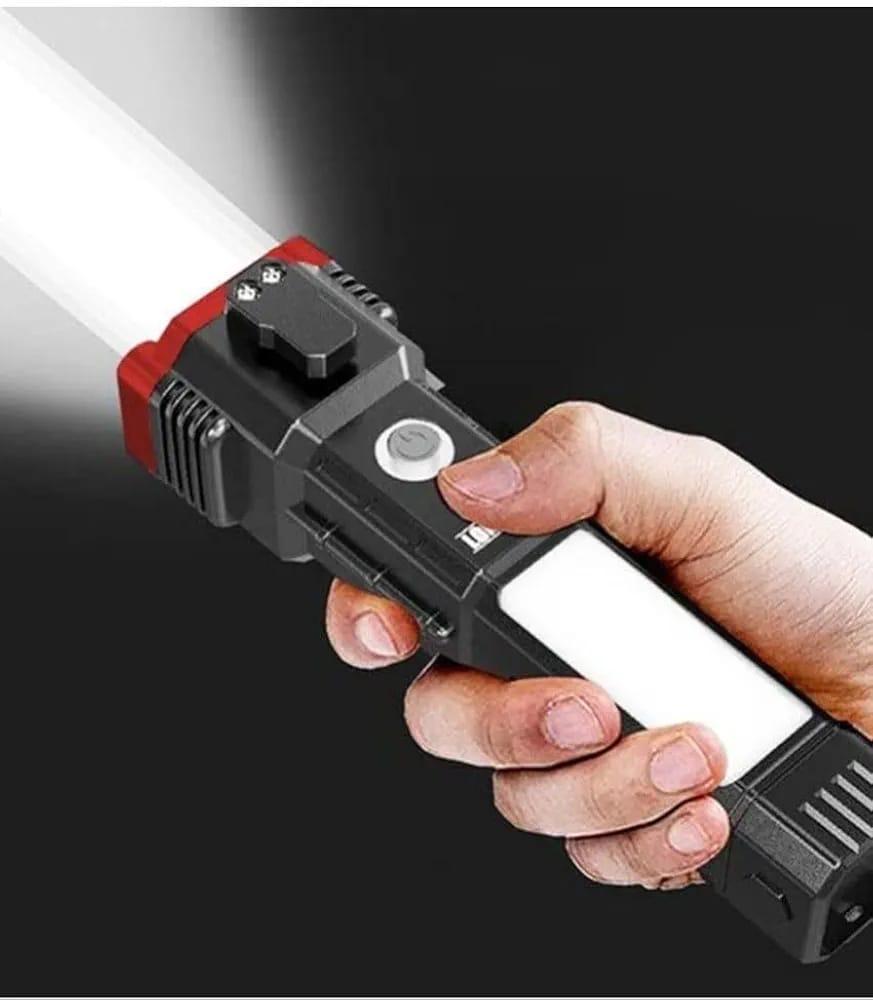 Rechargeable Black LED Search Light - Shezlin Bazaar