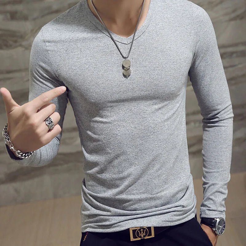 Tennis T Shirts Men Long Sleeve T-Shirt Sportswear Fitness T Shirts for Men Slim Fit T Shirts Designer Solid Tees Tops - Shezlin Bazaar