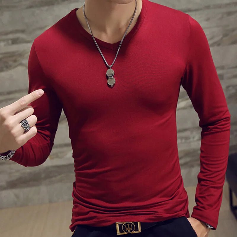 Tennis T Shirts Men Long Sleeve T-Shirt Sportswear Fitness T Shirts for Men Slim Fit T Shirts Designer Solid Tees Tops - Shezlin Bazaar