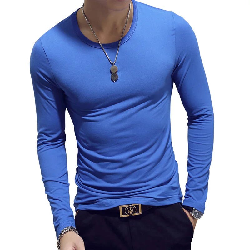 Tennis T Shirts Men Long Sleeve T-Shirt Sportswear Fitness T Shirts for Men Slim Fit T Shirts Designer Solid Tees Tops - Shezlin Bazaar