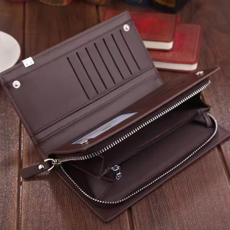 Unisex Leather Long Wallet - Shezlin Bazaar