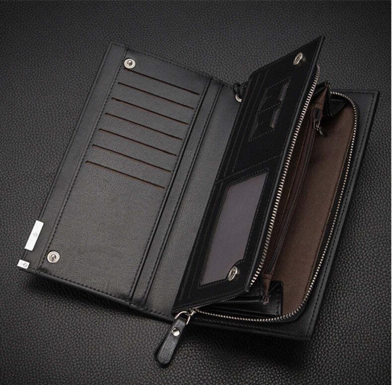 Unisex Leather Long Wallet - Shezlin Bazaar